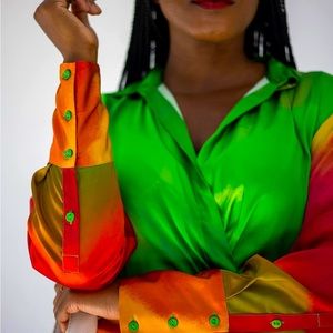 Ombré Tropical Drop Dress